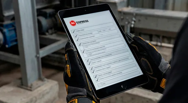 Registro técnico de inspeção em campo